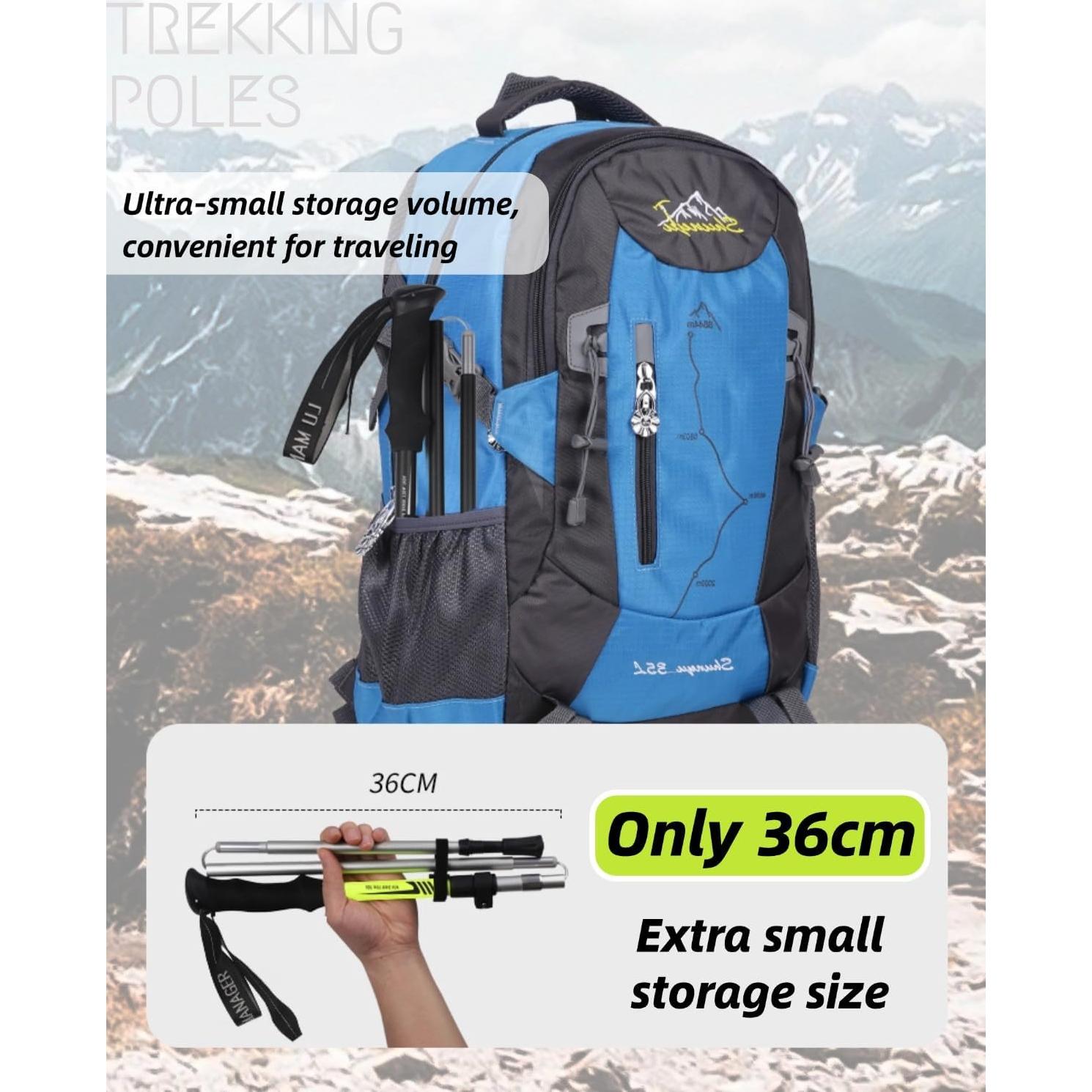 Bastones de Trekking Plegables TianfuSpanda 2 Pack 115-135cm