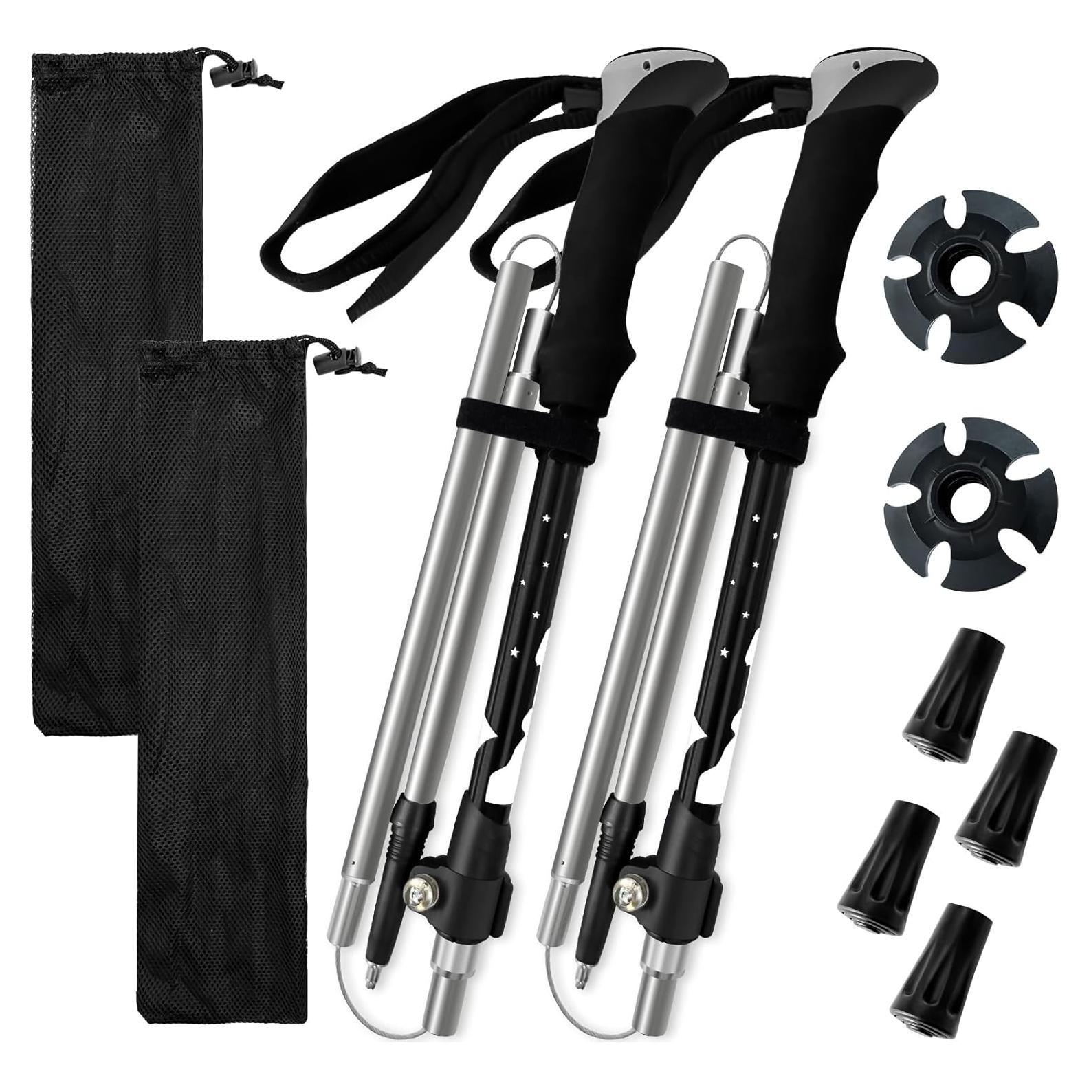 Bastones de Trekking Plegables Vihicamp 2 Unidades Aluminio