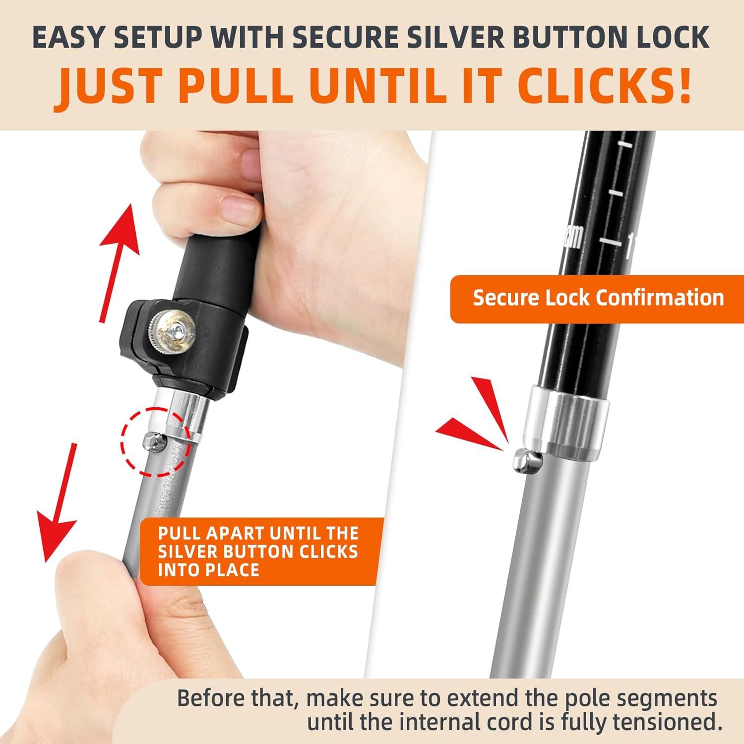 Bastones de Trekking Plegables Vihicamp 2 Unidades Aluminio