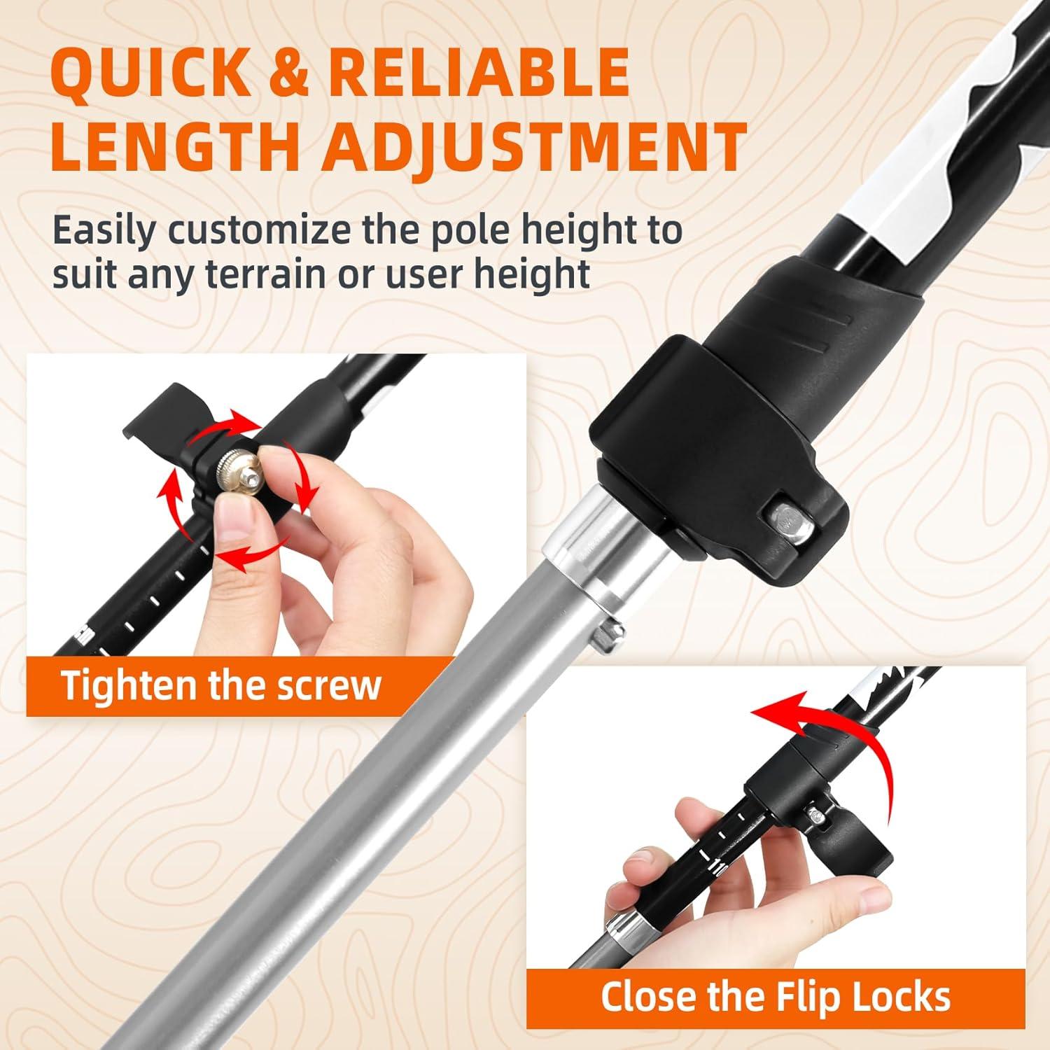 Bastones de Trekking Plegables Vihicamp 2 Unidades Aluminio