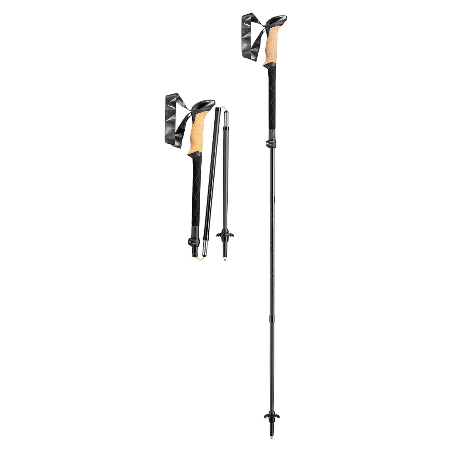 Bastones de Senderismo Plegables LEKI Serie Negra Carbono 110-130 cm