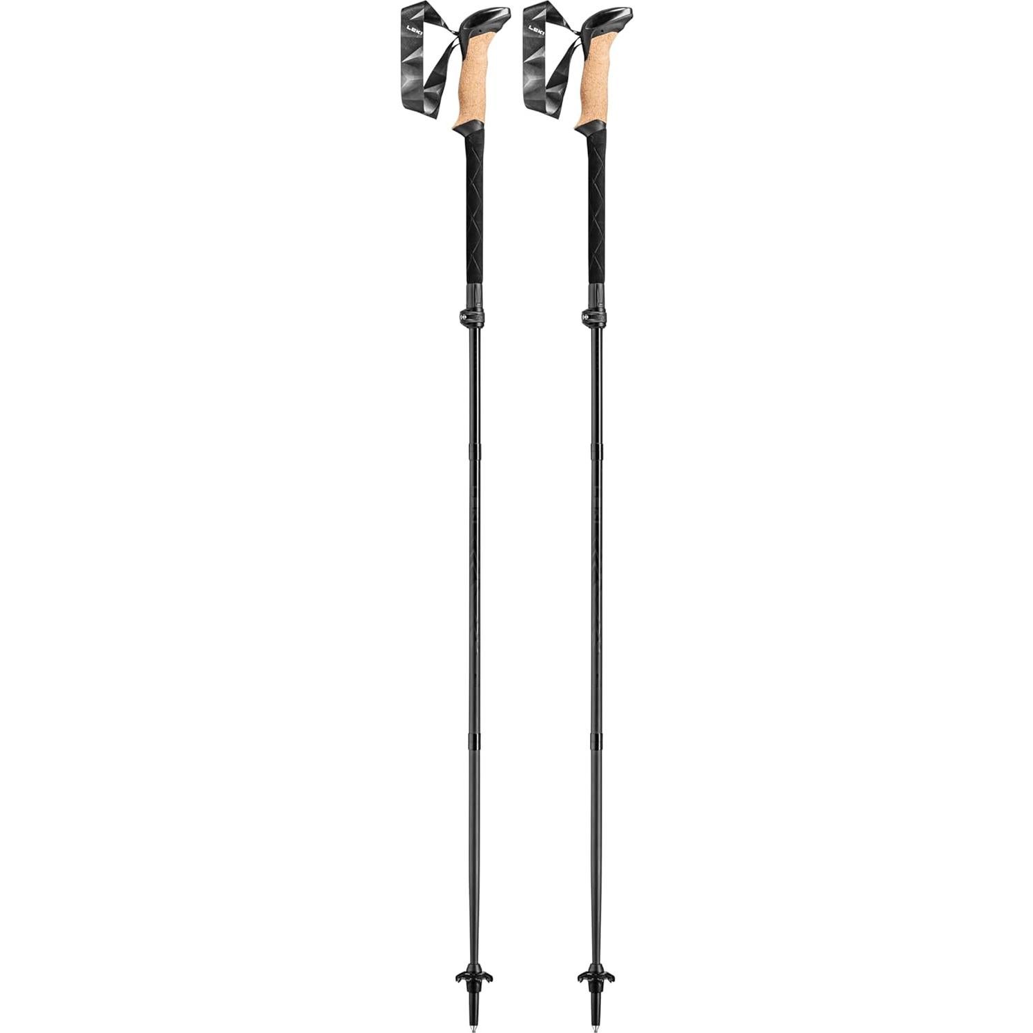 Bastones de Senderismo Plegables LEKI Serie Negra Carbono 110-130 cm