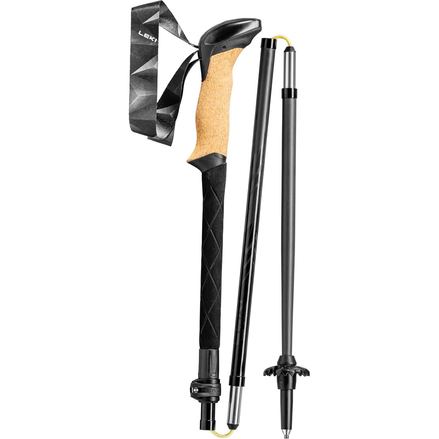 Bastones de Senderismo Plegables LEKI Serie Negra Carbono 110-130 cm