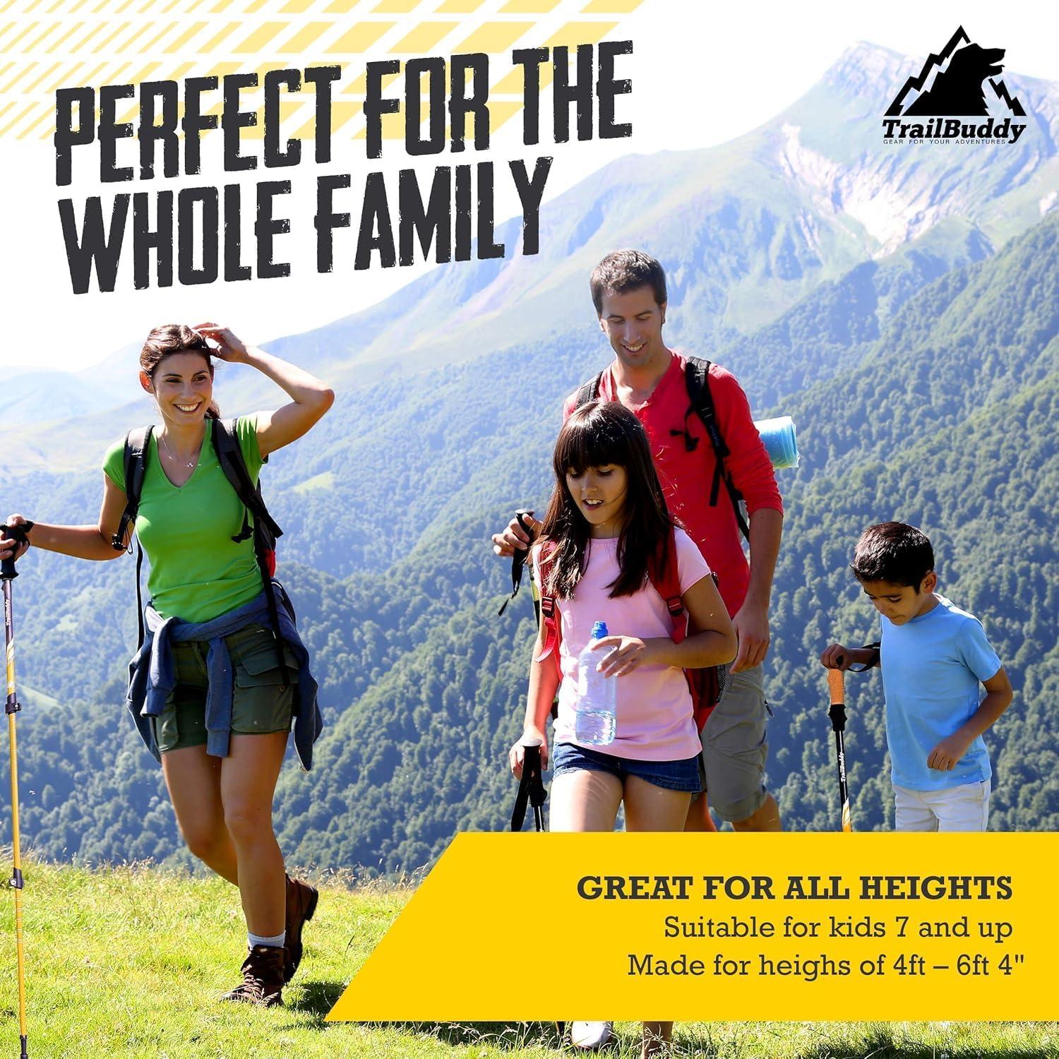 Bastones de Senderismo BREFR Plegables Aluminio 7075 62-137 cm