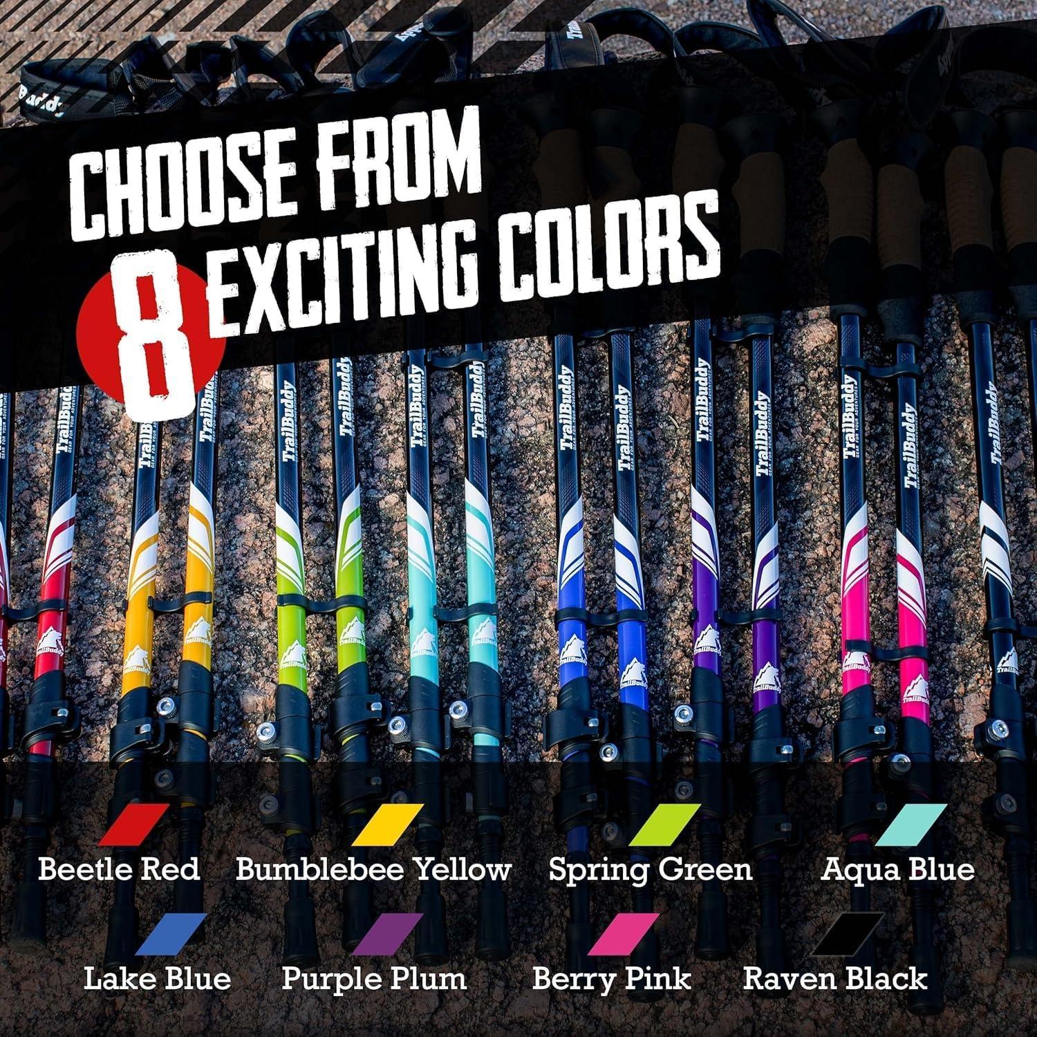 Bastones de Senderismo BREFR Plegables Aluminio 7075 62-137 cm