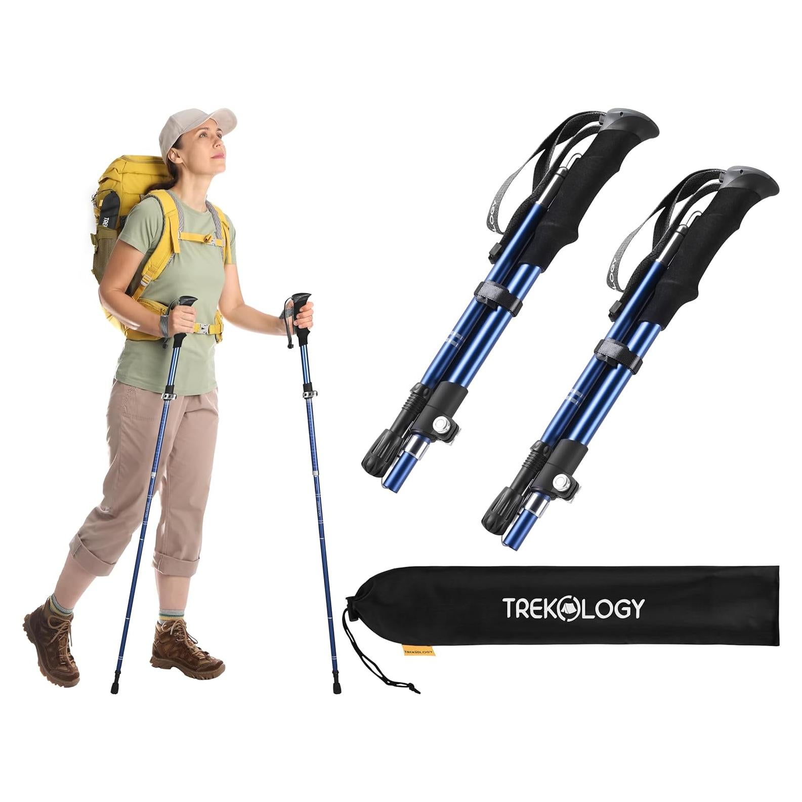 Bastones de Senderismo TREKOLOGY TREKZ SE Plegables 2pc