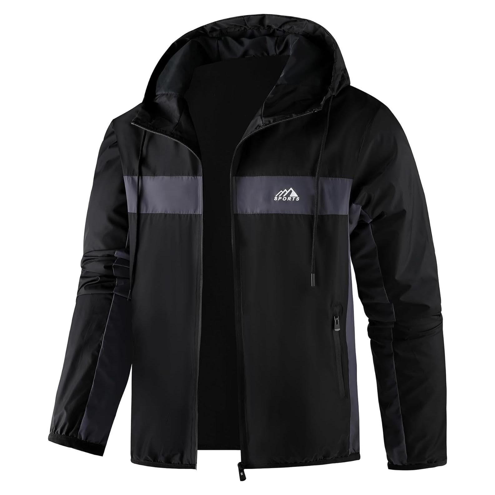 Chaqueta de lluvia impermeable COOKFIP para hombre ligera