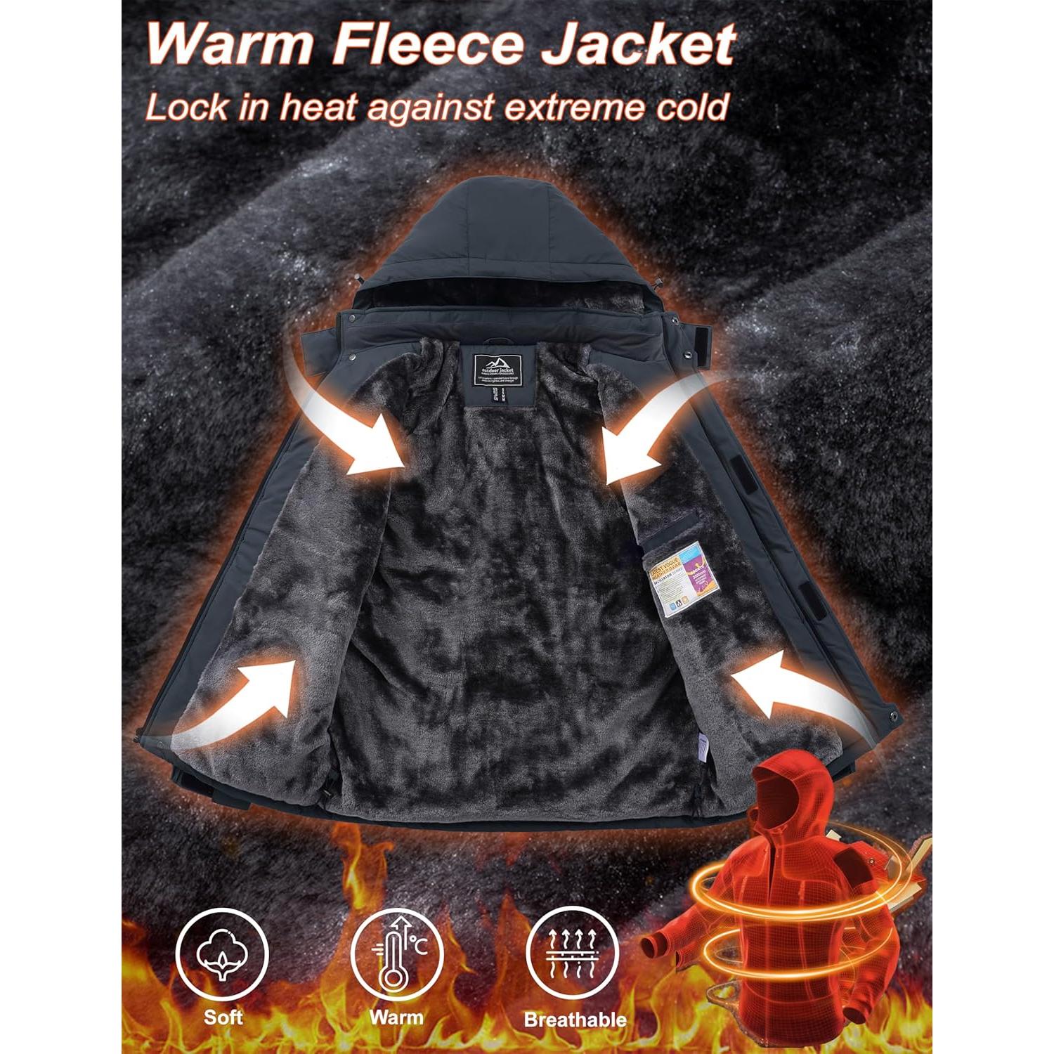 Abrigo de Invierno para Hombre MAGCOMSEN Resistente al Agua XXL