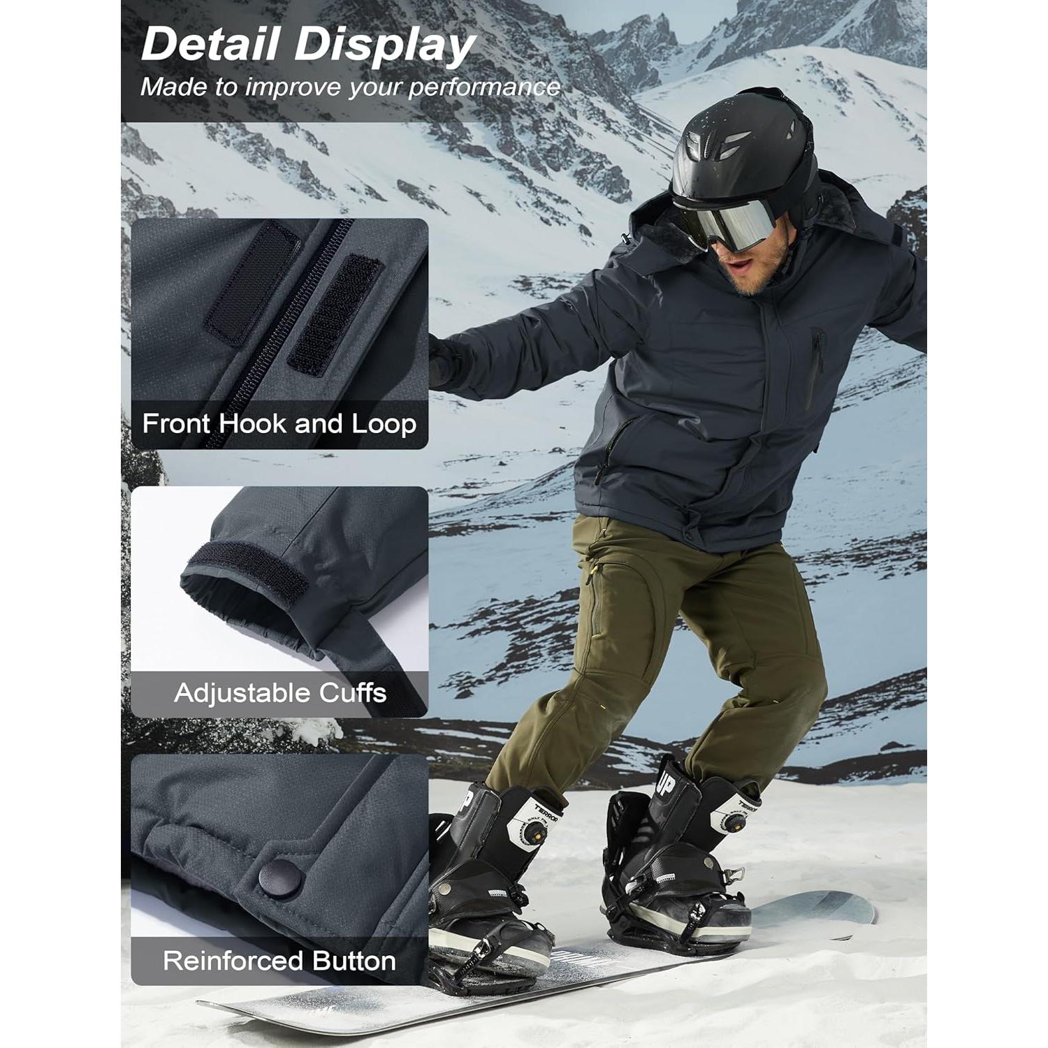 Abrigo de Invierno para Hombre MAGCOMSEN Resistente al Agua XXL