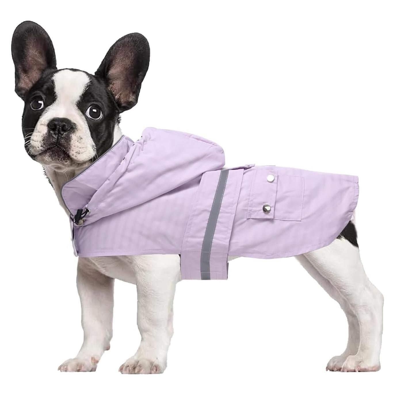Impermeable para Perros Morezi Chaqueta Lluvia Pequeña Púrpura