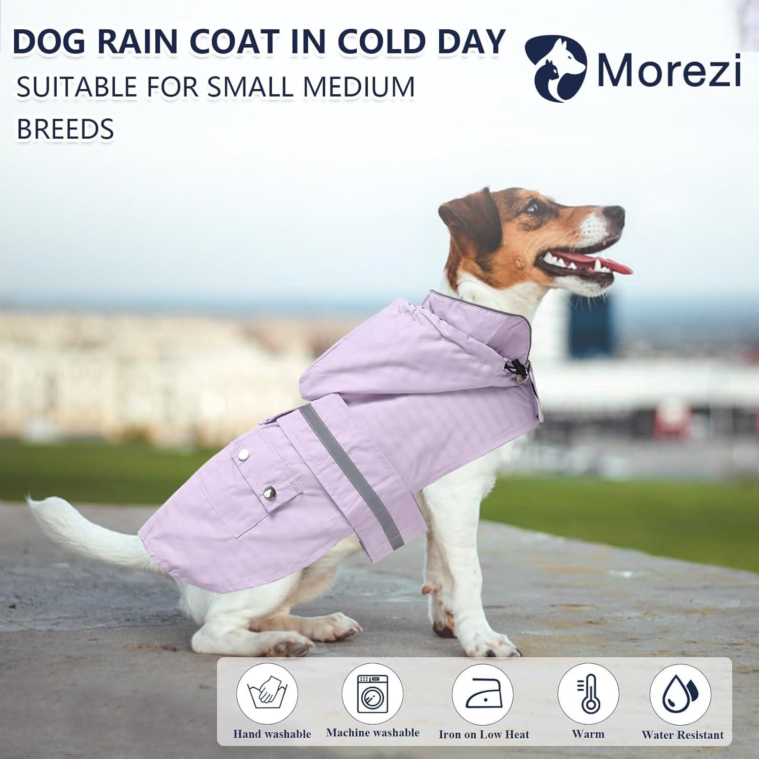 Impermeable para Perros Morezi Chaqueta Lluvia Pequeña Púrpura