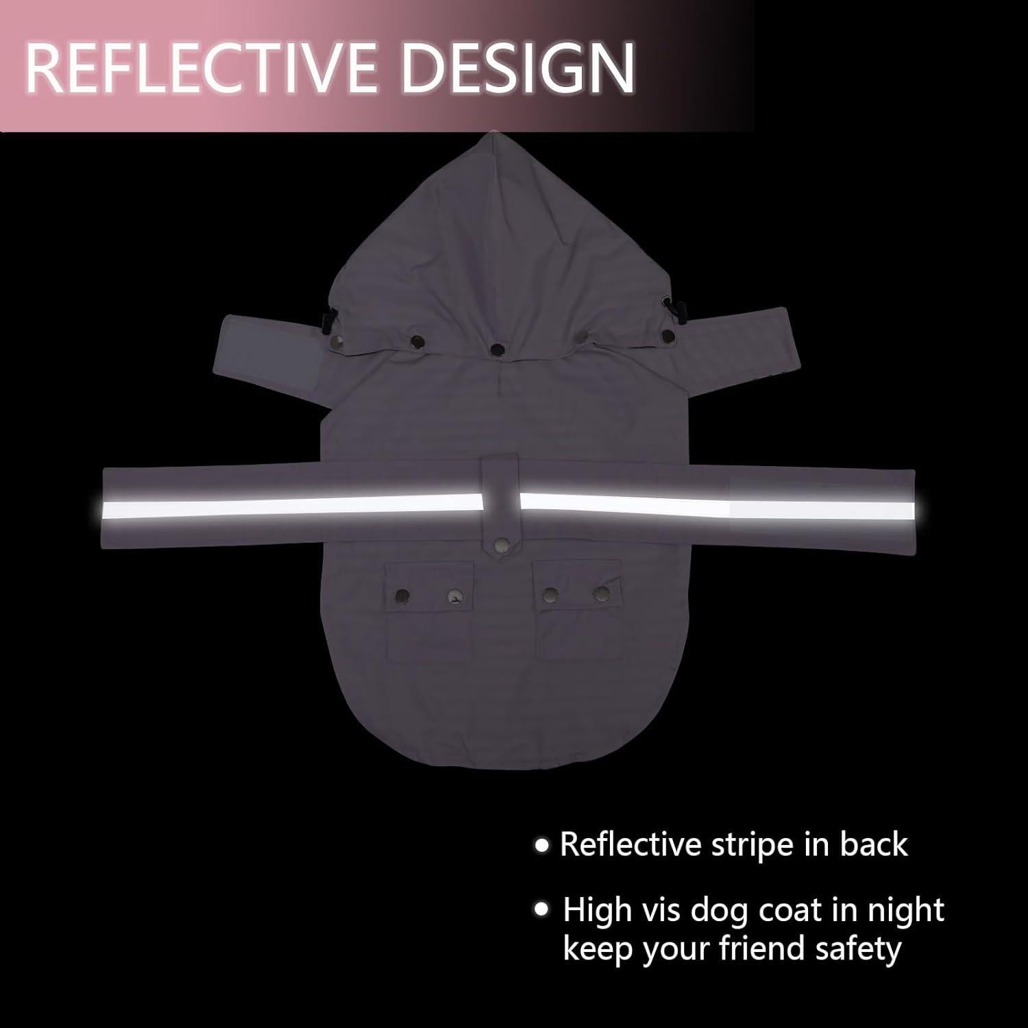 Impermeable para Perros Morezi Chaqueta Lluvia Pequeña Púrpura