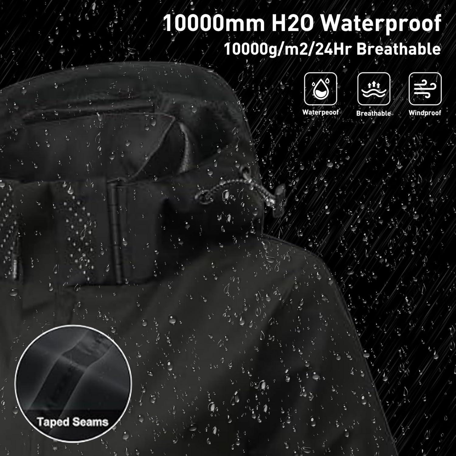 Chaqueta de lluvia ligera JAEZZIY mujer impermeable S-XXL