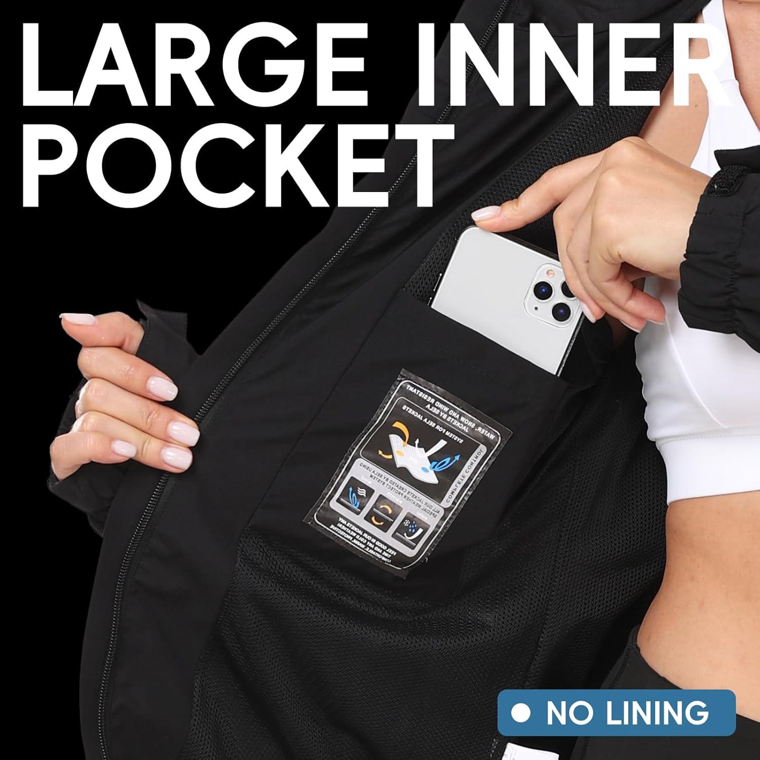 Chaqueta de lluvia ligera JAEZZIY mujer impermeable S-XXL