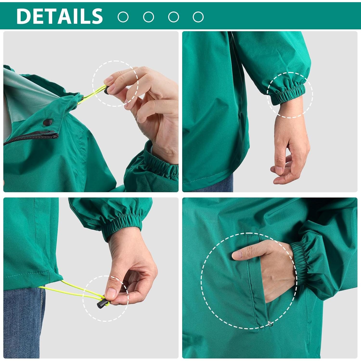 Chaqueta de Lluvia LAMA para Mujeres Grande Verde Esmeralda