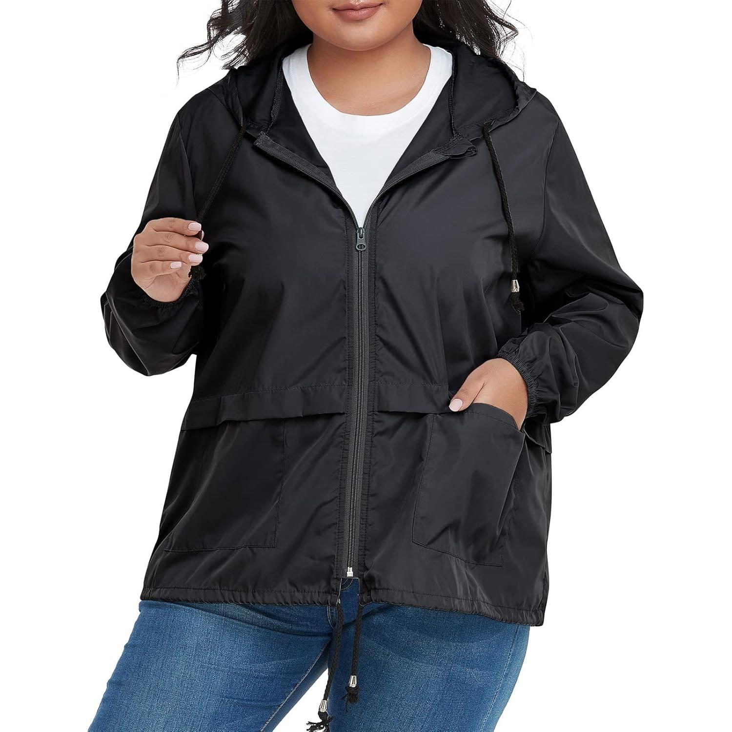 Chaqueta Impermeable Plegable Tendencias Americanas Talla Grande