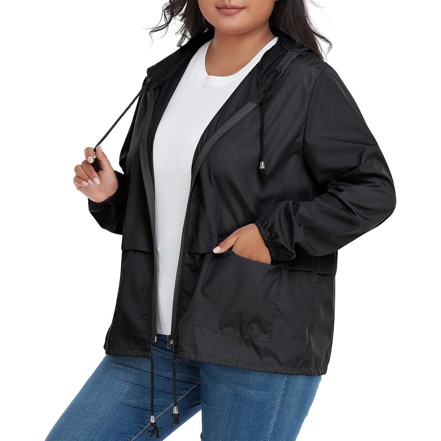 Chaqueta Impermeable Plegable Tendencias Americanas Talla Grande