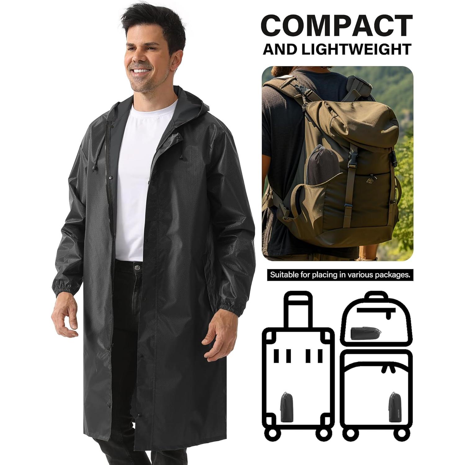 Abrigo de Lluvia Largo Hombre iCreek X-Large Impermeable