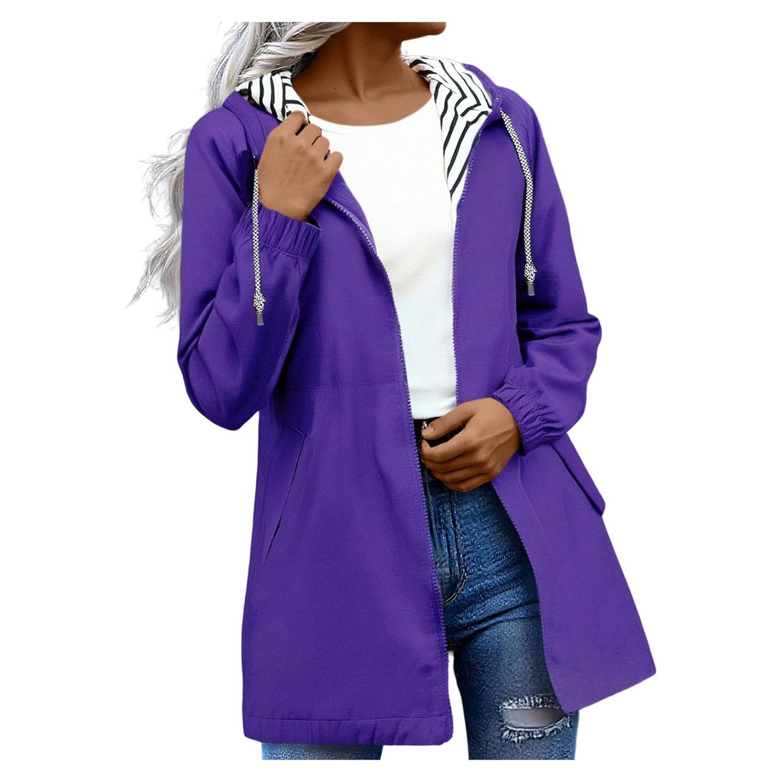 Chaqueta Ligera Impermeable Fartey para Mujeres 3X-Grande