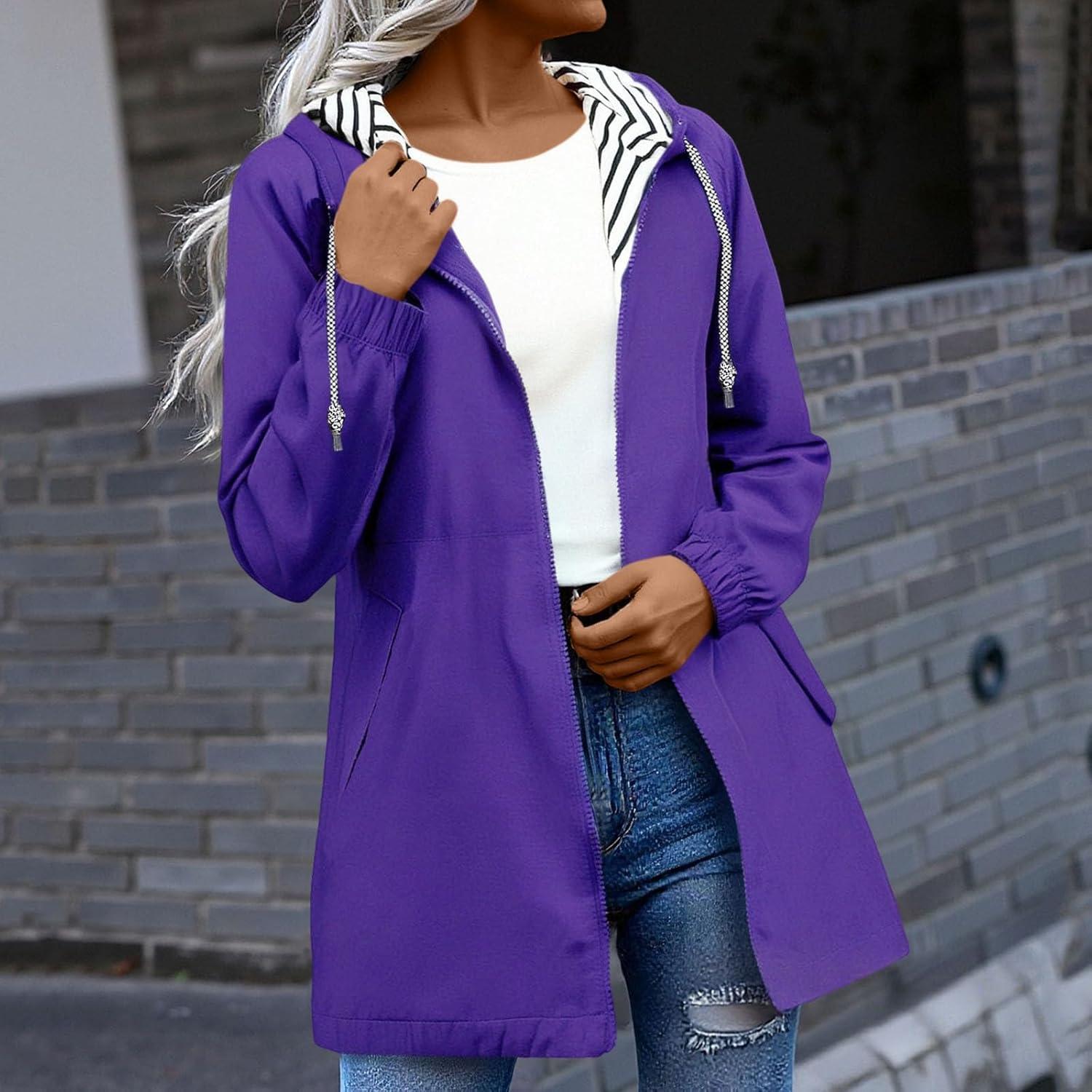 Chaqueta Ligera Impermeable Fartey para Mujeres 3X-Grande