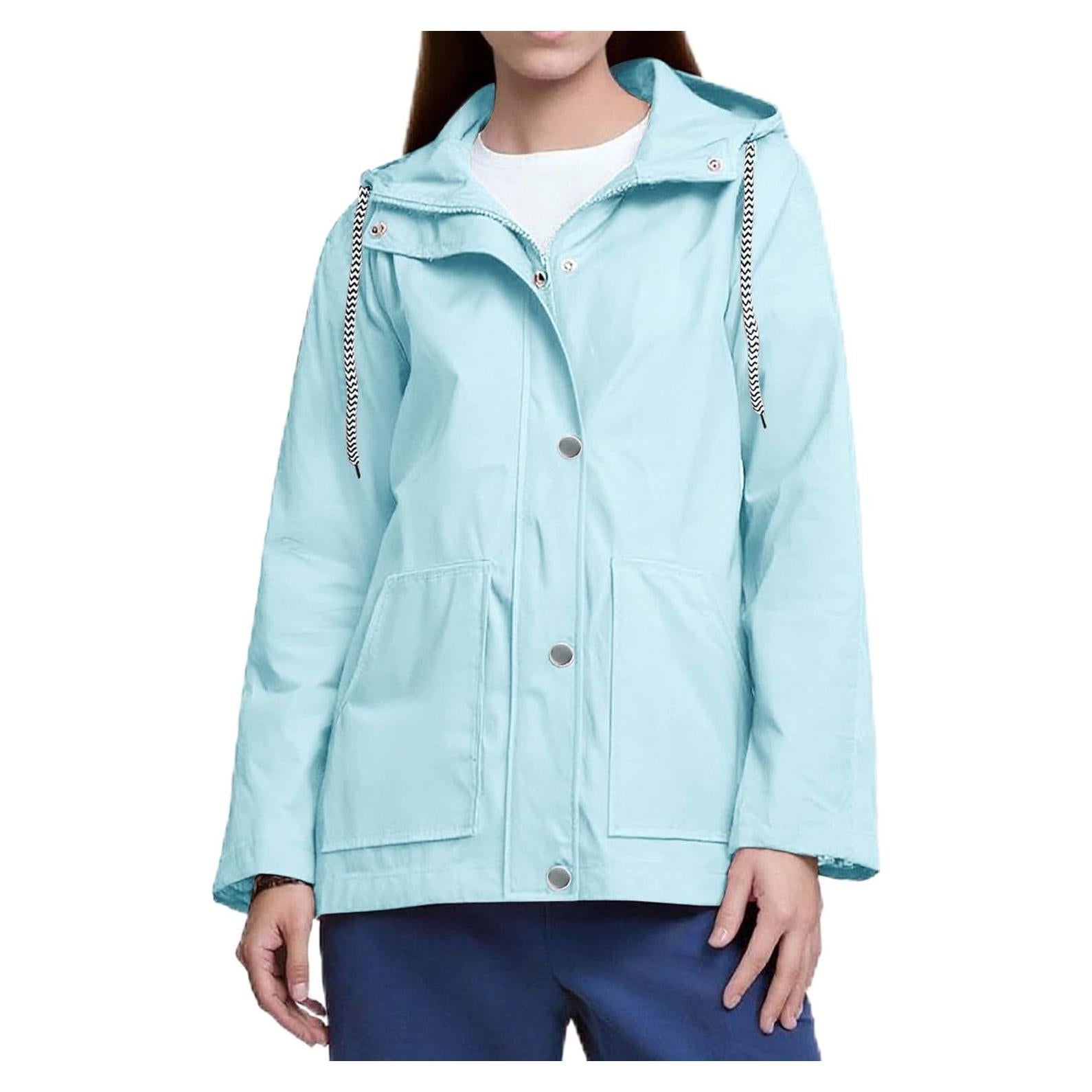 Chaqueta Impermeable para Mujeres Wadyob Azul X-Large