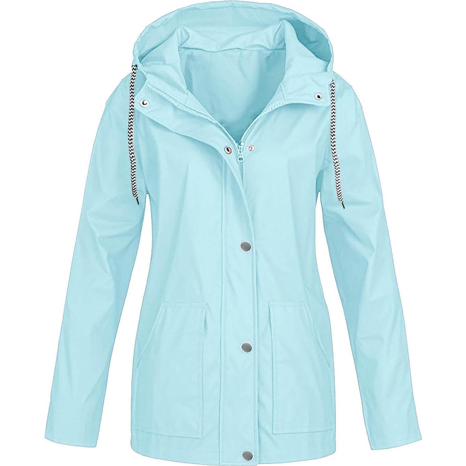 Chaqueta Impermeable para Mujeres Wadyob Azul X-Large