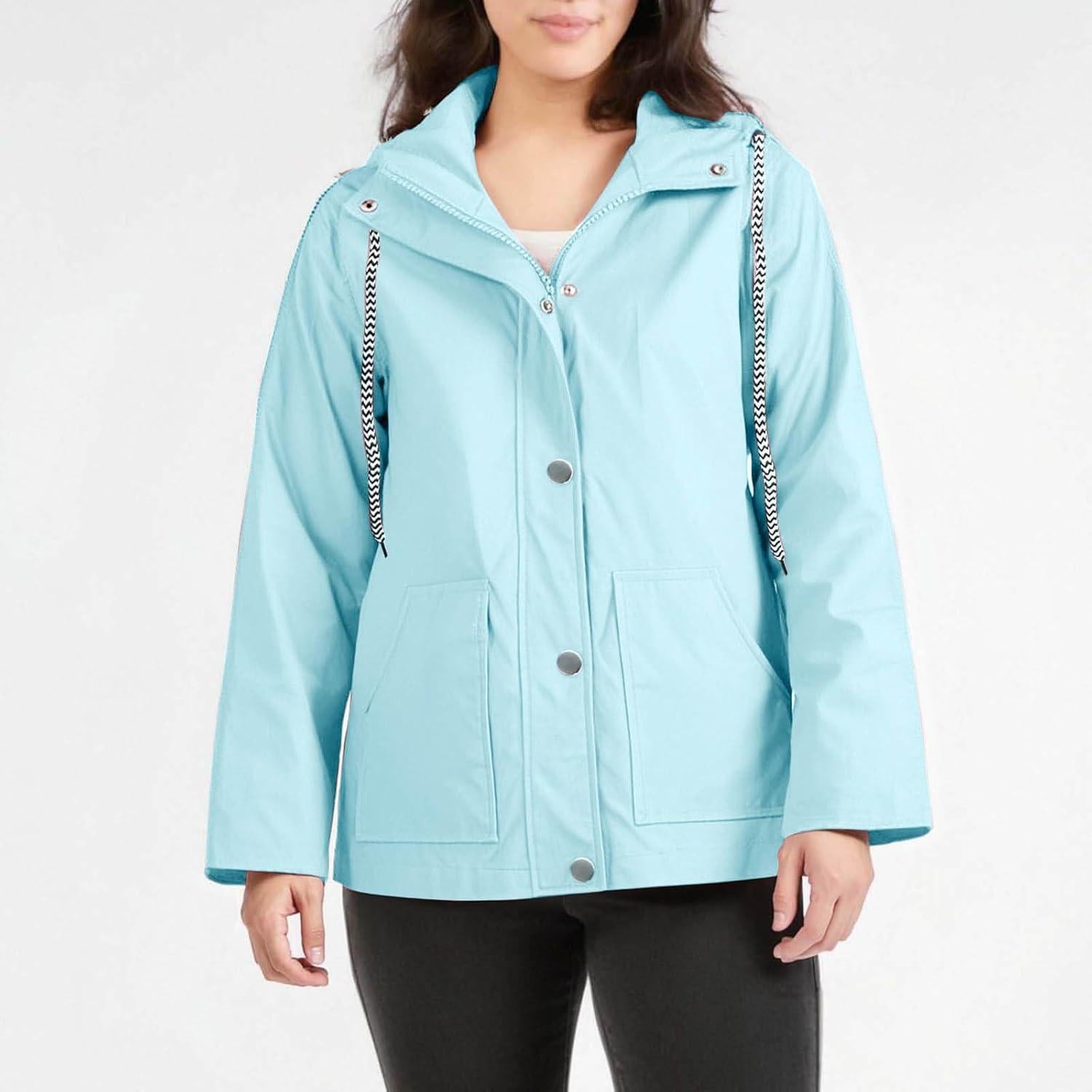 Chaqueta Impermeable para Mujeres Wadyob Azul X-Large