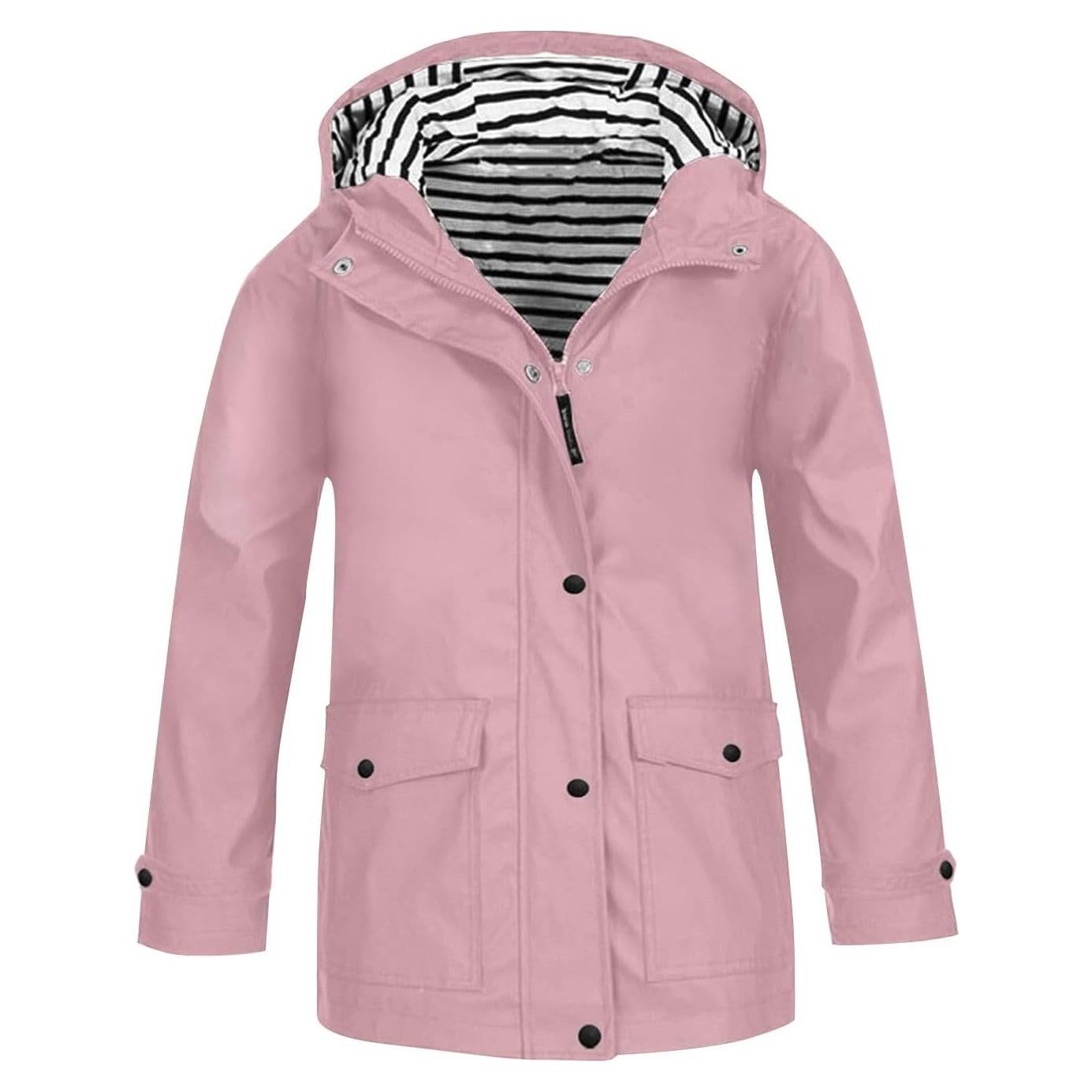 Chaqueta de lluvia impermeable Genérico 7-8 años Rosa