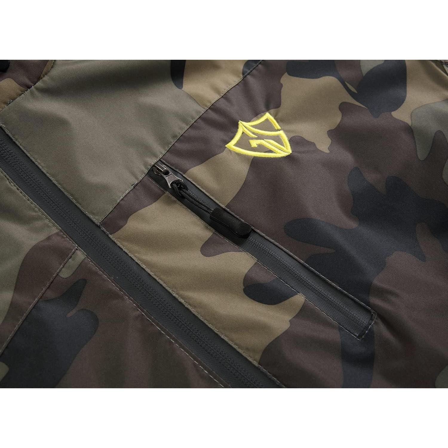 Chaqueta de Lluvia Impermeable GIISAM para Hombres Verde Camo