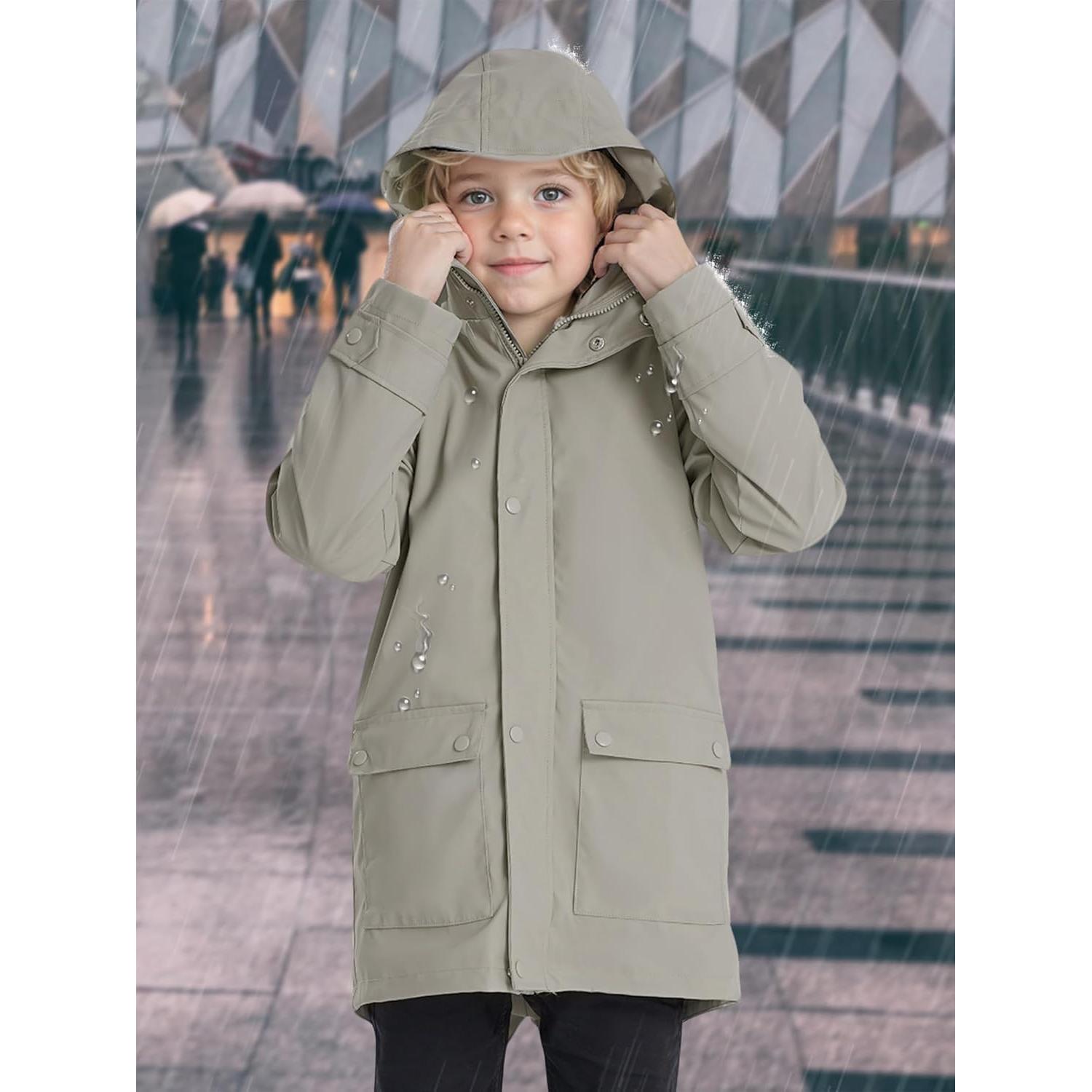 Chaqueta de Lluvia Impermeable SOLOCOTE para Niños 13-14 Años