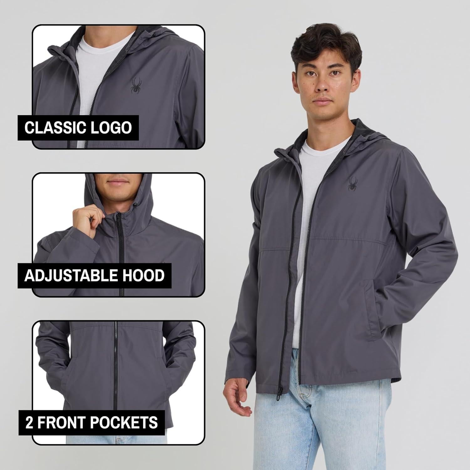 Chaqueta Impermeable Plegable para Hombre - Rompevientos Ligera