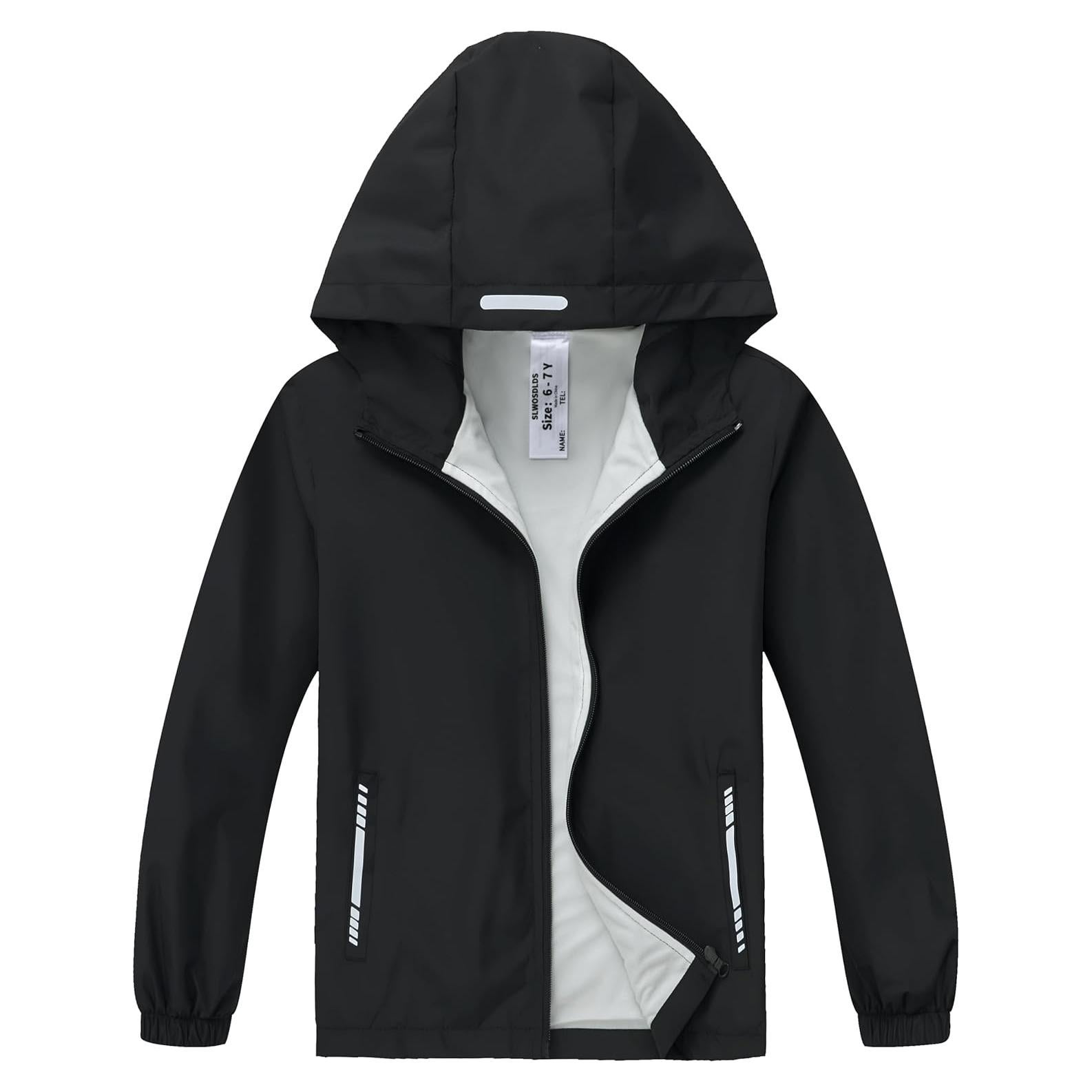 Chaqueta de lluvia impermeable ET01 para niños 6-7 años