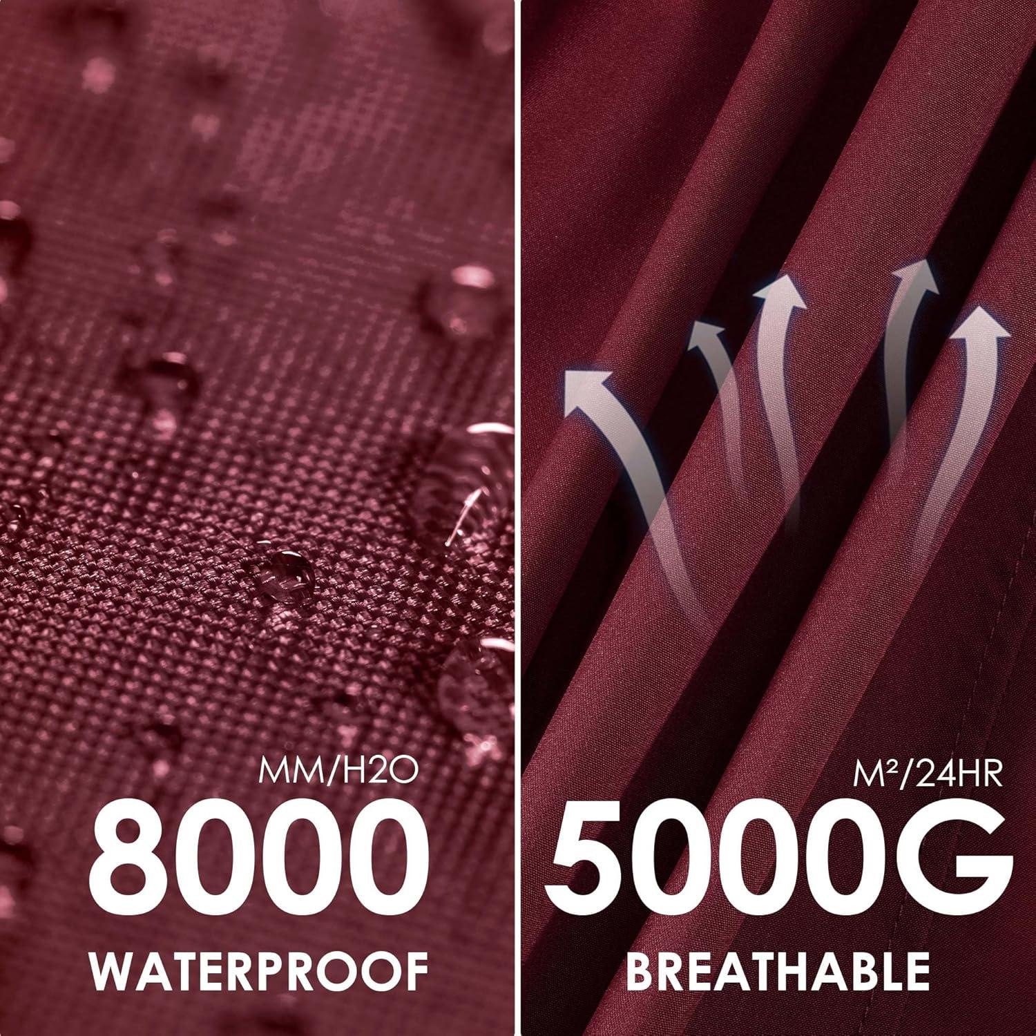 Chaqueta de Lluvia Ligera LAMA para Mujeres - Impermeable Rojo