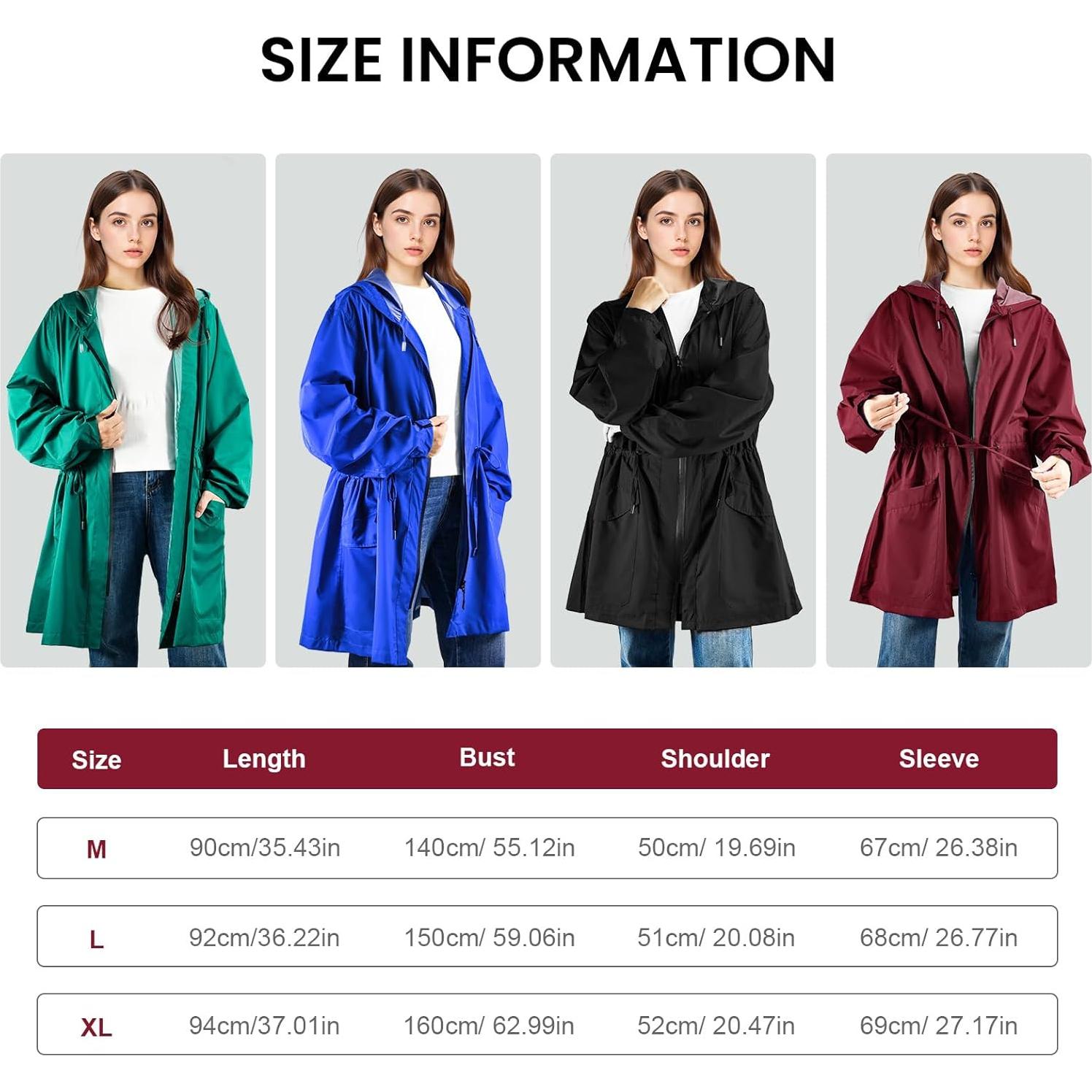 Chaqueta de Lluvia Ligera LAMA para Mujeres - Impermeable Rojo