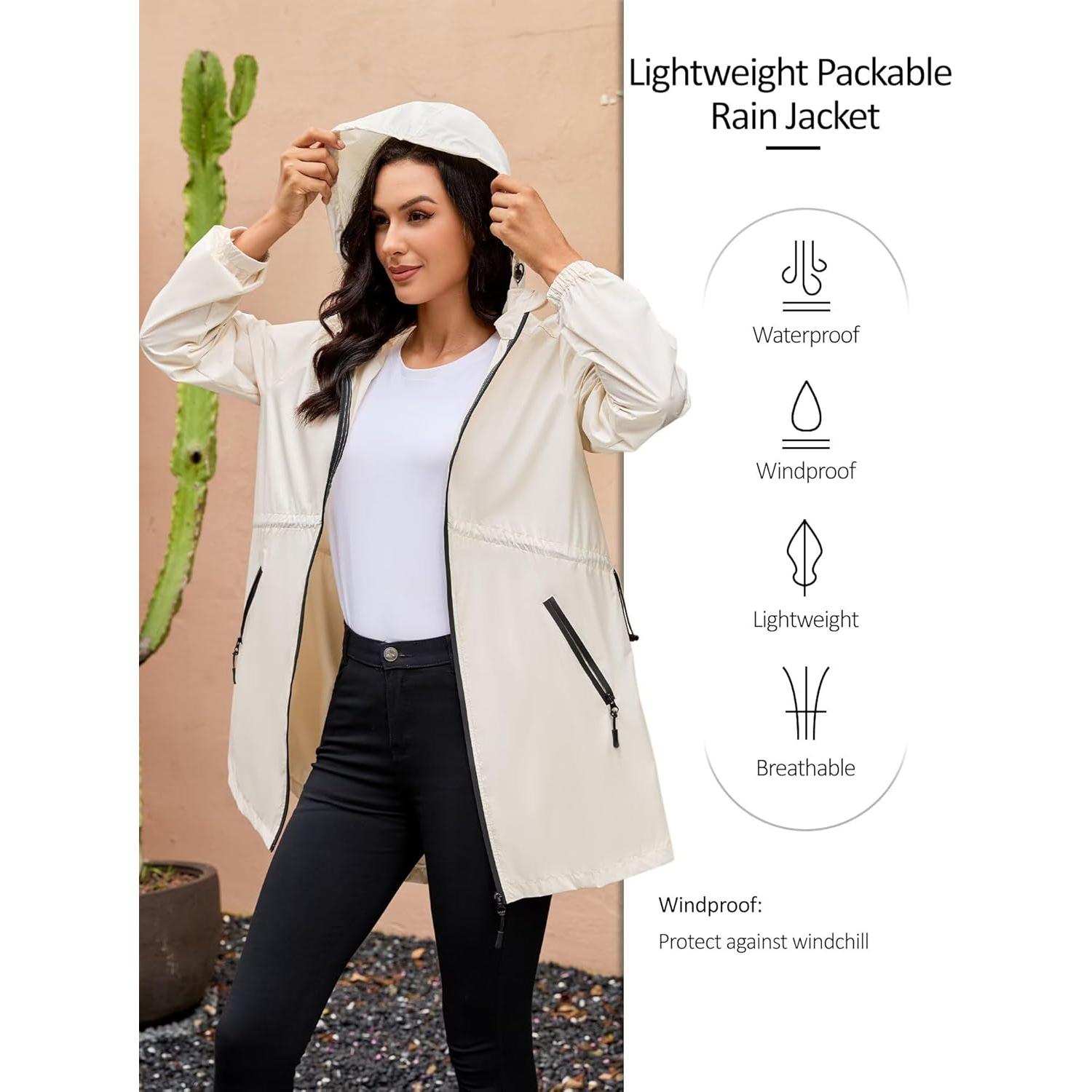 Chaqueta Cortaviento Impermeable PITINAN para Mujeres S-XXL