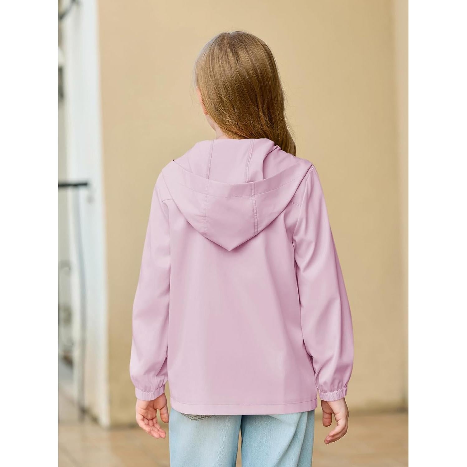 Chaqueta impermeable Haloumoning para niñas 5-14 años