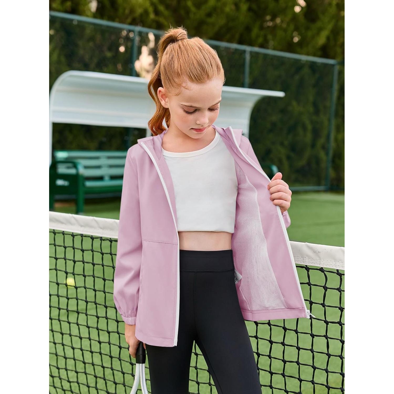 Chaqueta impermeable Haloumoning para niñas 5-14 años