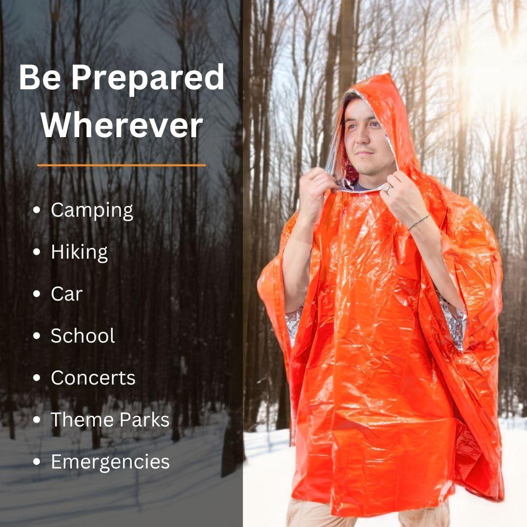 Poncho de Emergencia Mylar Emergency Zone 1 Unidad Resistente
