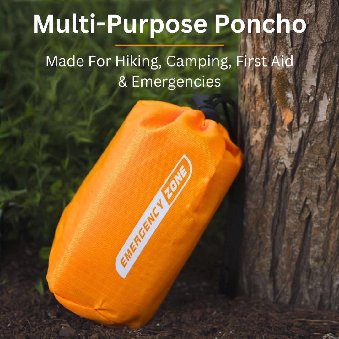 Poncho de Emergencia Mylar Emergency Zone 1 Unidad Resistente