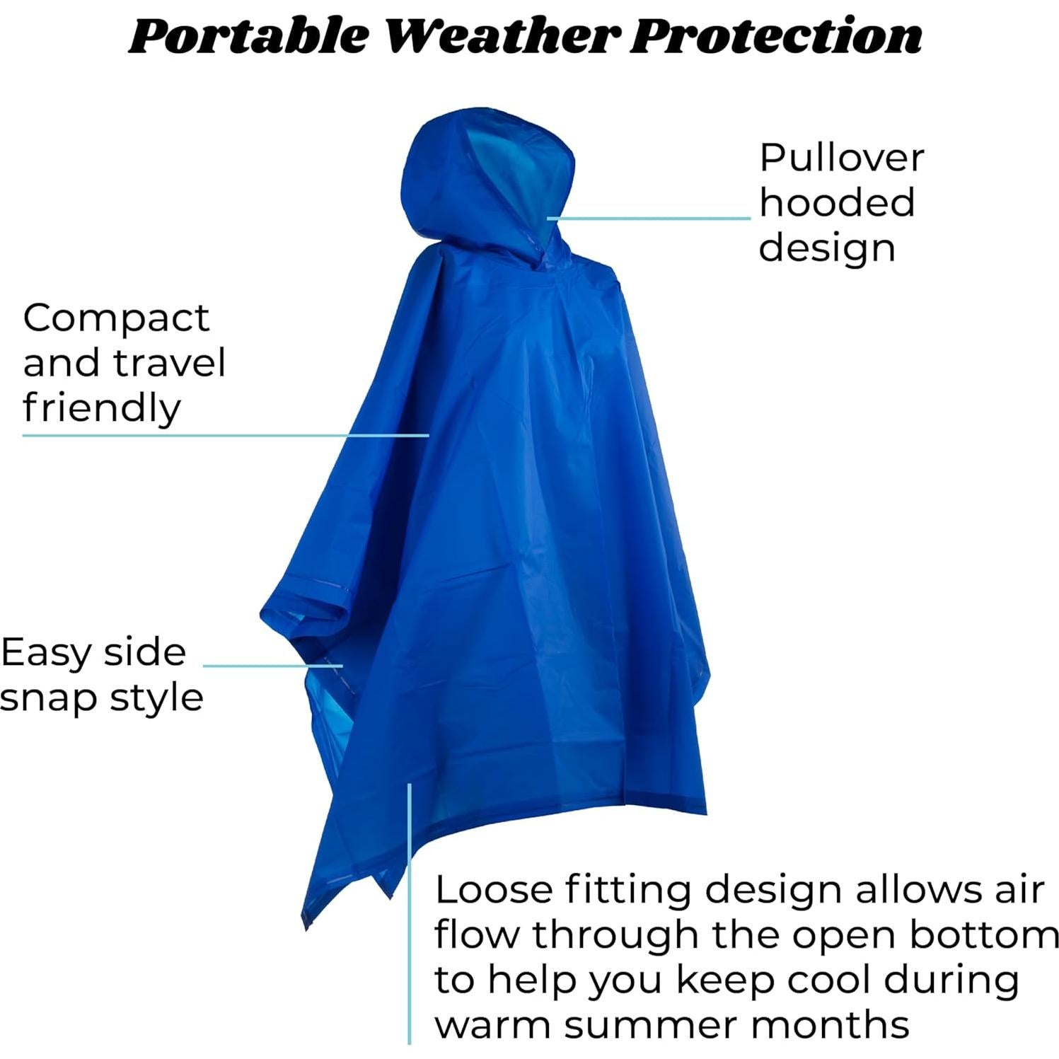 Poncho de Lluvia Totes Unisex Impermeable Plegable