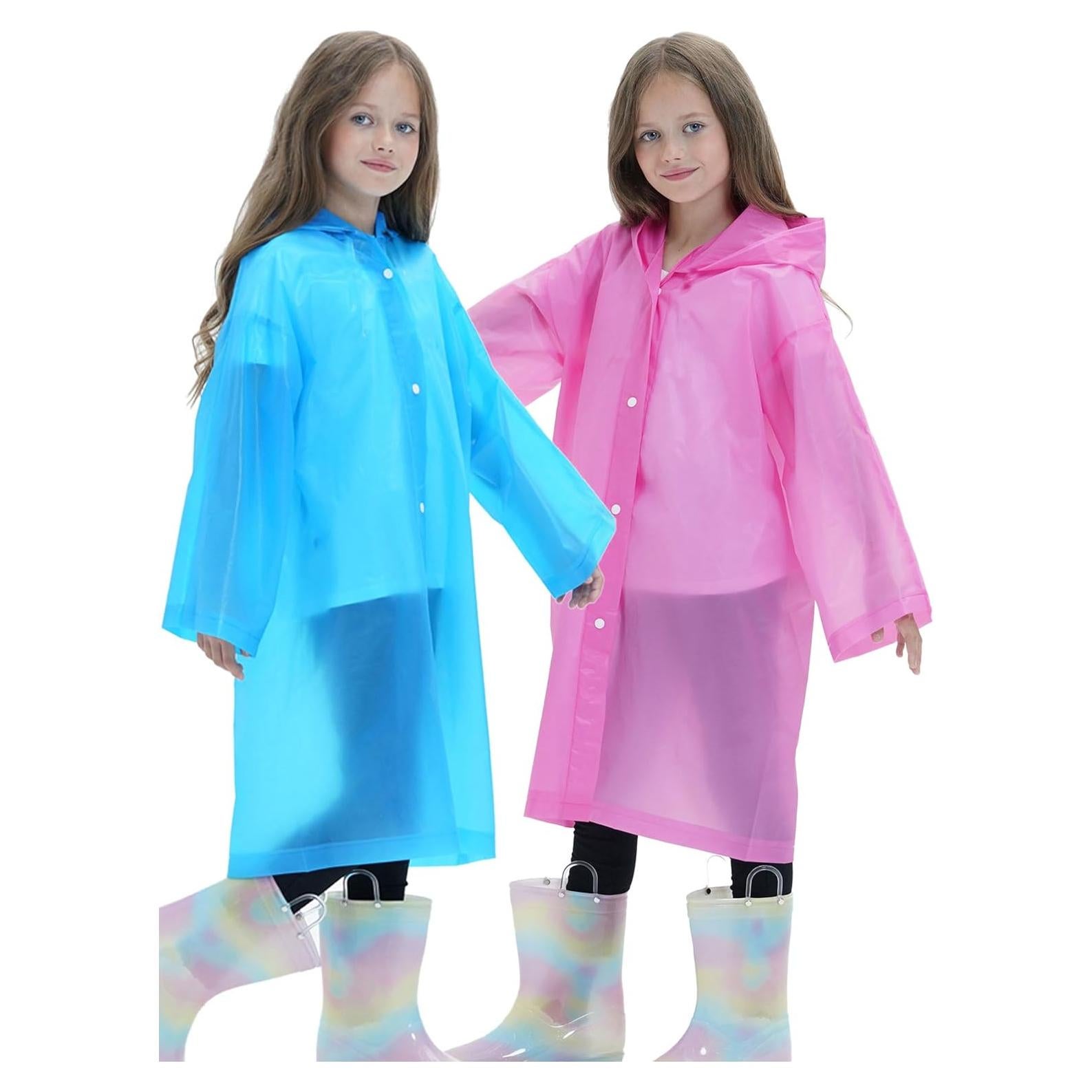 2 Impermeables Reutilizables Borogo para Niños con Capucha