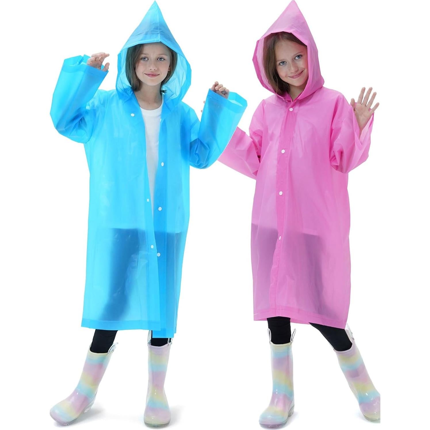 2 Impermeables Reutilizables Borogo para Niños con Capucha