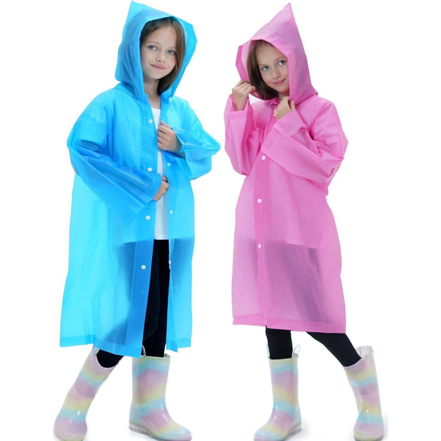 2 Impermeables Reutilizables Borogo para Niños con Capucha