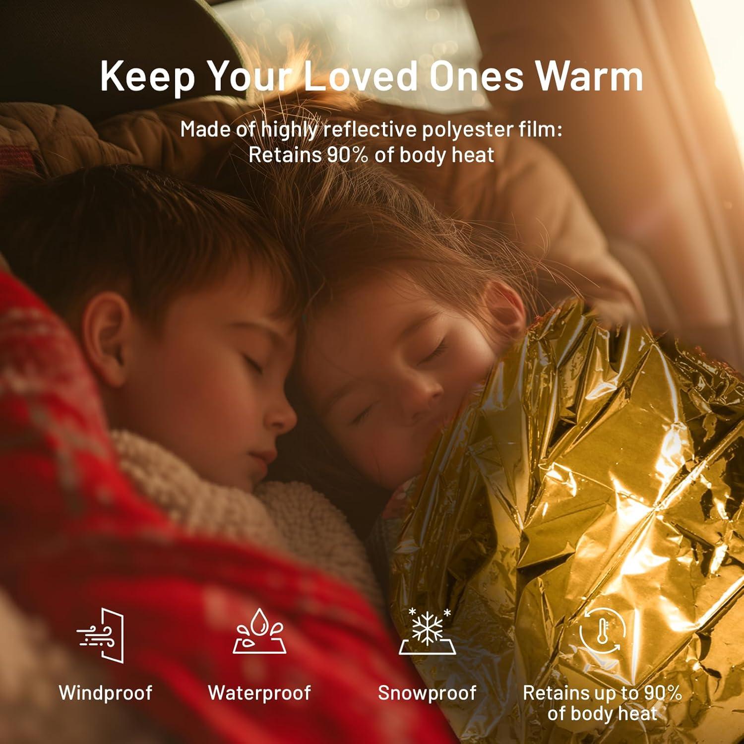 Paquete de 6 mantas de emergencia Griwonmy mylar 208x132 cm