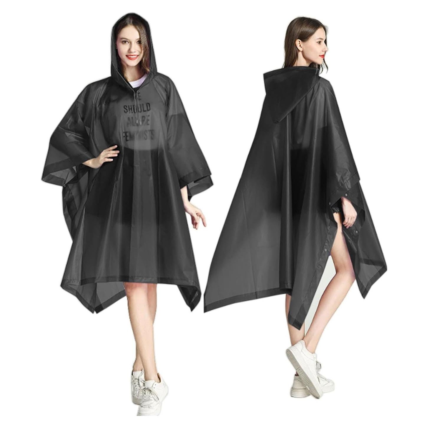 Poncho de Lluvia Reutilizable ASIAOD - Paquete de 2, Talla Única