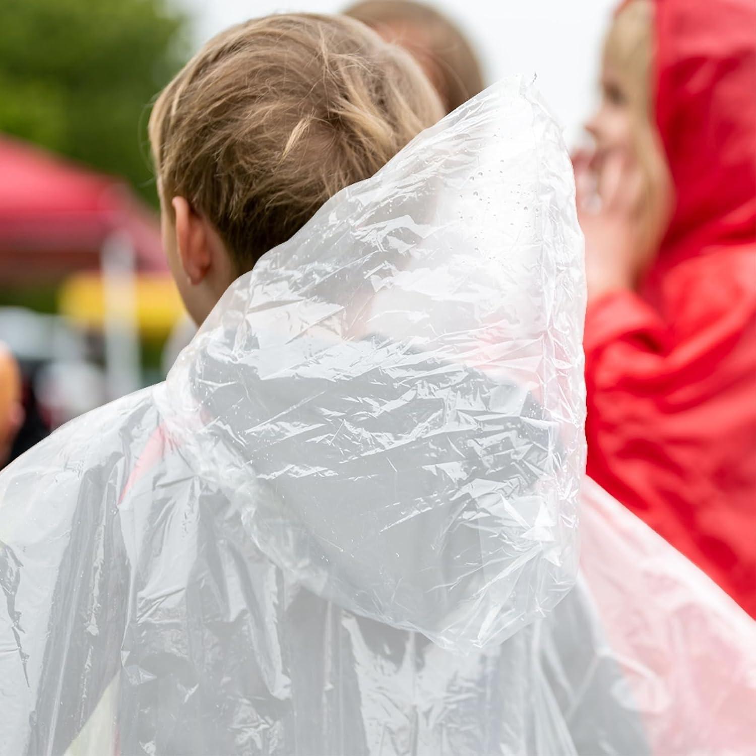 Poncho de Lluvia para Niños BLUE PANDA - Pack de 20, 106 x 76 cm