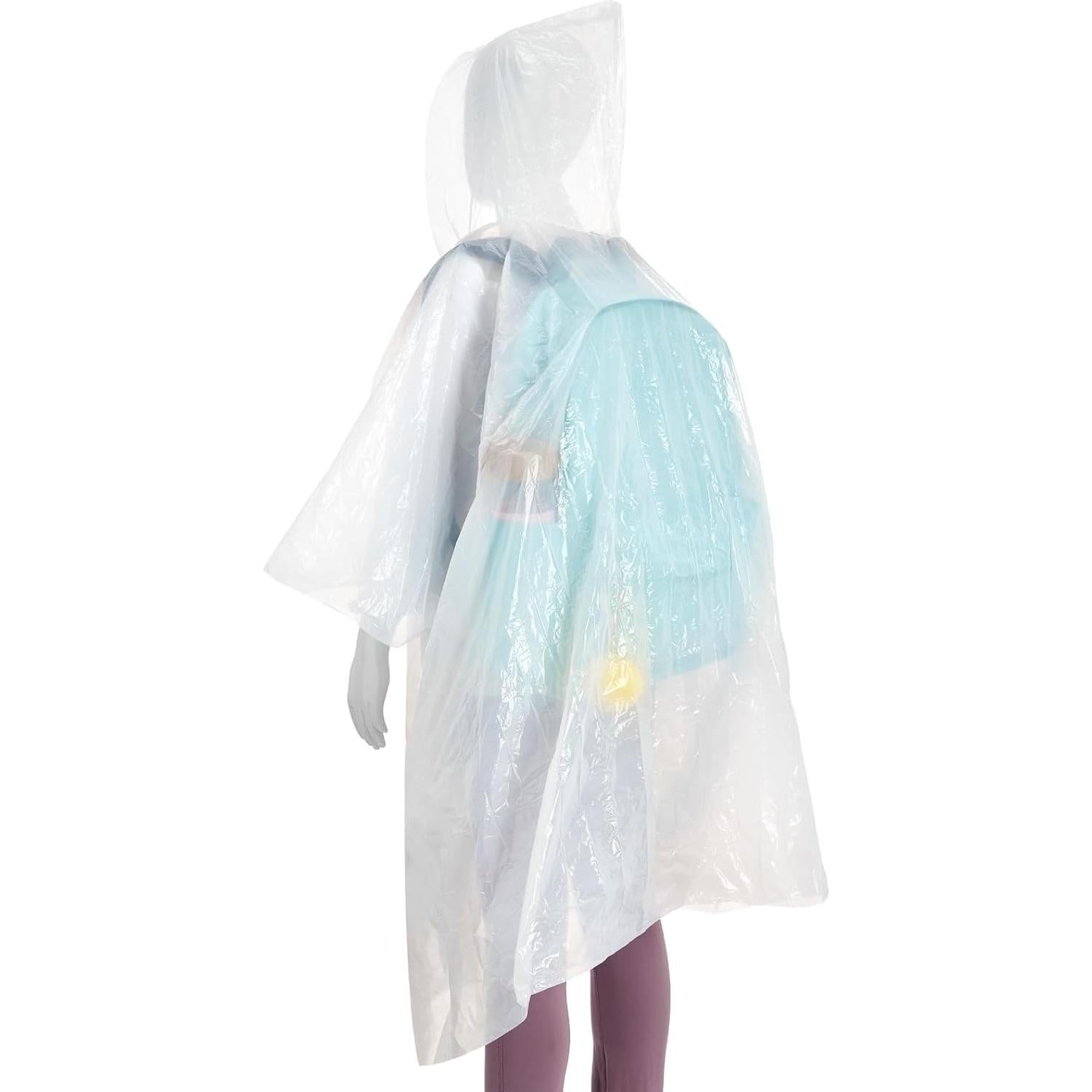 Poncho de Lluvia para Niños BLUE PANDA - Pack de 20, 106 x 76 cm