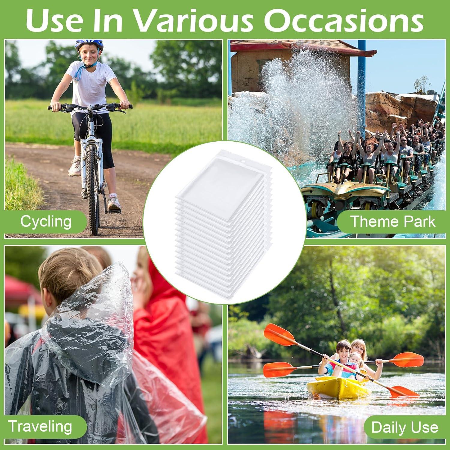 Hercicy 30 Ponchos de Lluvia Desechables para Niños 76x102cm