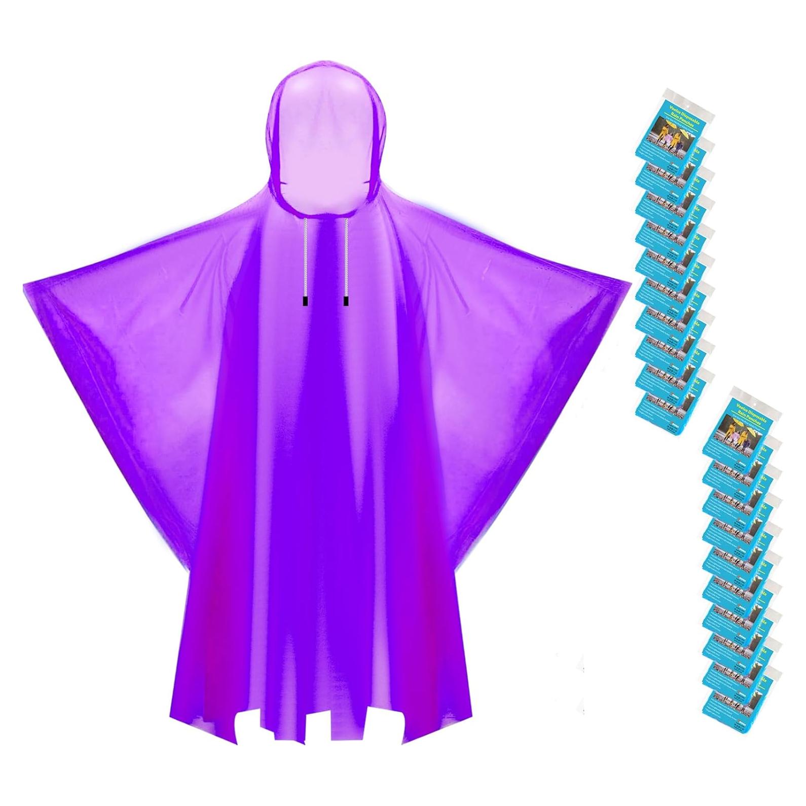 Ponchos Desechables Impermeables PE - Paquete de 8 Adultos Coloridos