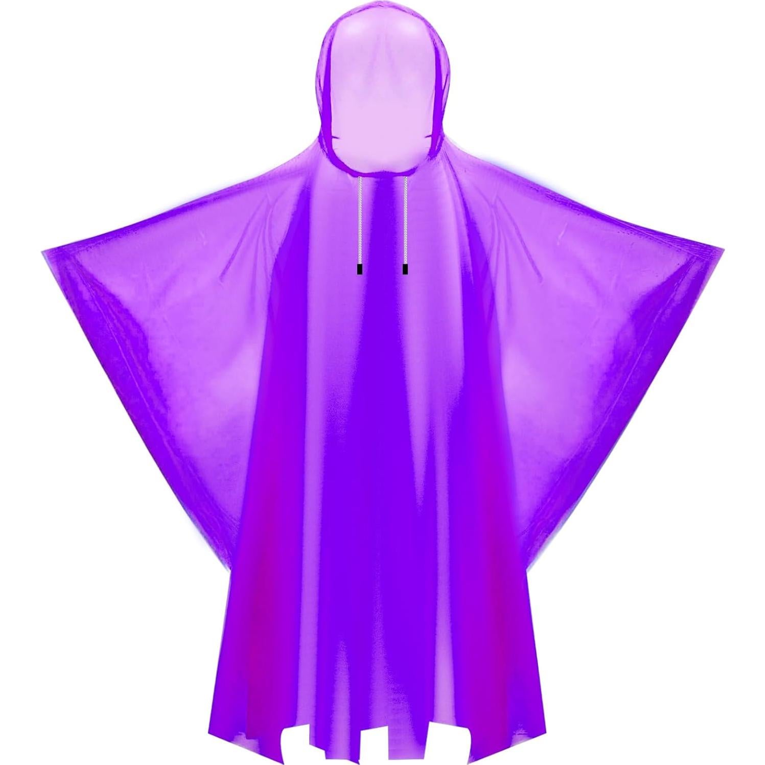 Ponchos Desechables Impermeables PE - Paquete de 8 Adultos Coloridos